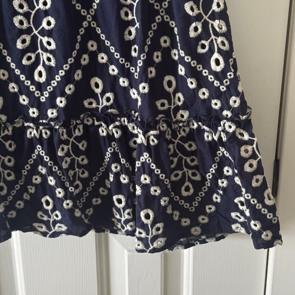 Mi Ami Womens Navy and Cream Dress Size M Medium P3 - Picture 2 of 12
